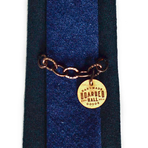 Forest Green Wool and Denim Tie